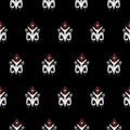 Ikat pattern ethnic tribal textile American African fabric geometric motif mandalas native boho bohemian carpet aztec india Asia Royalty Free Stock Photo