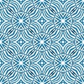 Ikat repeating swimwear design. Blue eminent