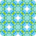 Ikat repeating swimwear design. Green unusual Royalty Free Stock Photo