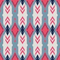 Ikat seamless pattern as cloth, curtain, textile design, wallpa