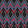 Ikat seamless pattern as cloth, curtain, textile design, wallpa