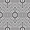 Ikat seamless pattern. Tribal background.