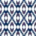 Ikat Seamless Pattern Design. Ethnic fabric. Bohemian fashion