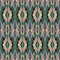 Ikat Seamless Pattern Design for Fabric