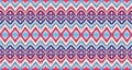 Ikat seamless pattern. Vector tie dye shibori print with stripes and chevron. Ink textured japanese background. Royalty Free Stock Photo