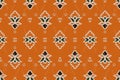 Ikat tribal Indian seamless pattern. African American oriental traditional vector illustrations. Embroidery style.