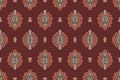 Ikat tribal Indian seamless pattern. African American oriental traditional vector illustrations. Embroidery style.