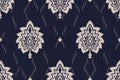 Ikat tribal Indian seamless pattern. African American oriental traditional vector illustrations. Embroidery style.