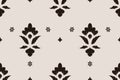 Ikat tribal Indian seamless pattern. African American oriental traditional vector illustrations. Embroidery style.