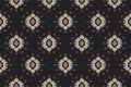 Ikat tribal seamless pattern. Ethnic Aztec fabric carpet boho chevron textile.Geometric African oriental traditional vector.