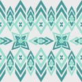 Ikat vector ethnic seamless pattern design. Royalty Free Stock Photo