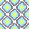 Ikat vector seamless pattern. Abstract geometric