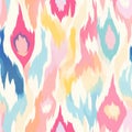 Whimsical Pastel Ikat Seamless Background Pattern Royalty Free Stock Photo