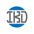 IKD letter logo design on white background. IKD creative initials circle logo concept. IKD letter design Royalty Free Stock Photo