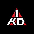 IKD triangle letter logo design with triangle shape. IKD triangle logo design monogram. IKD triangle vector logo template with red Royalty Free Stock Photo