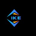 IKE abstract technology logo design on white background. IKE creative initials letter logo concept