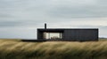 Ethereal Seascapes: A Black House In Subtle Earthy Tones