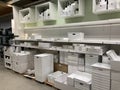 Ikea display featuring storage boxes