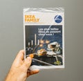 Ikea Family advertising newsletter in male hand