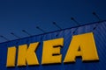 Ikea logo in warehouse building