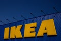 Ikea logo in warehouse building Royalty Free Stock Photo