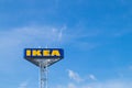 Ikea sign on blue sky