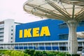 Ikea store signage exterior large building at Mega Bangna home living furniture shopping mall in Bangkok.23 July 2022.THAILAND Royalty Free Stock Photo