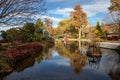 Ikeda Japanese Garden in autumn in Penticton, BC Royalty Free Stock Photo