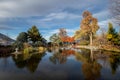 Ikeda Japanese Garden in autumn in Penticton, BC Royalty Free Stock Photo