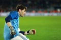 Iker Casillas, the goalkeeper of Spain during a match Royalty Free Stock Photo