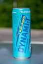 Blue Lagoon Dynamit energy drink Royalty Free Stock Photo