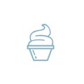 Ikon cup cake, Bakery Label, Baker Logo