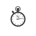 Stopwatch icon vector classic isolated on white. Royalty Free Stock Photo
