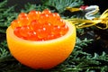 salmon caviar, Ikura Royalty Free Stock Photo