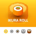 Ikura roll icon in different style Royalty Free Stock Photo