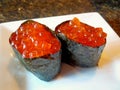 Ikura salmon roe sushi rolls