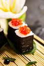 Ikura Sushi Roll Royalty Free Stock Photo