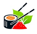 Ikura sushi vector icon Royalty Free Stock Photo