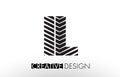 IL I L Lines Letter Design with Creative Elegant Zebra