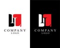Il, li letters logo design template vector