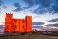 Il-Mellieha, Malta - The famous St Agatha`s Tower or Red Tower at sunset