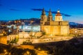 Il-Mellieha, Malta - The Mellieha Parish Church at blue hour