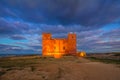 Il-Mellieha, Malta - St Agatha`s Red Tower at blue hour