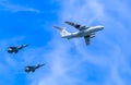 Il-78 (Midas) aerial tanker demonstrates refueling of 2 MiG-31 (Foxhound)