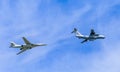 Il-78 (Midas) aerial tanker and Tu-160 (Blackjack)