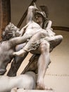 Il Ratto di Polissena is a sculpture 1855-1865 by Pio Fedi placed in the Loggia dei Lanzi in Florence. Royalty Free Stock Photo