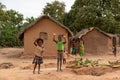 Curious group of children looking at a tourist in Ilakaka. Madagascar