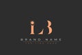 ILB abstract letter logo design Royalty Free Stock Photo