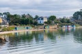 Ile-aux-Moines, bathing huts Royalty Free Stock Photo