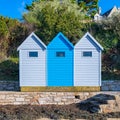 Ile-aux-Moines, bathing huts Royalty Free Stock Photo